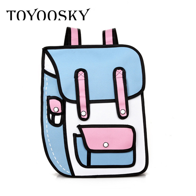 640x640 Toyoosky Brand Cartoon Paper Bag New 3d Jump Style 2d Drawing