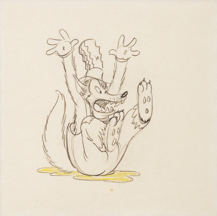 732x731 Production Drawing Of The Big Bad Wolf From The Big Bad Wolf Big