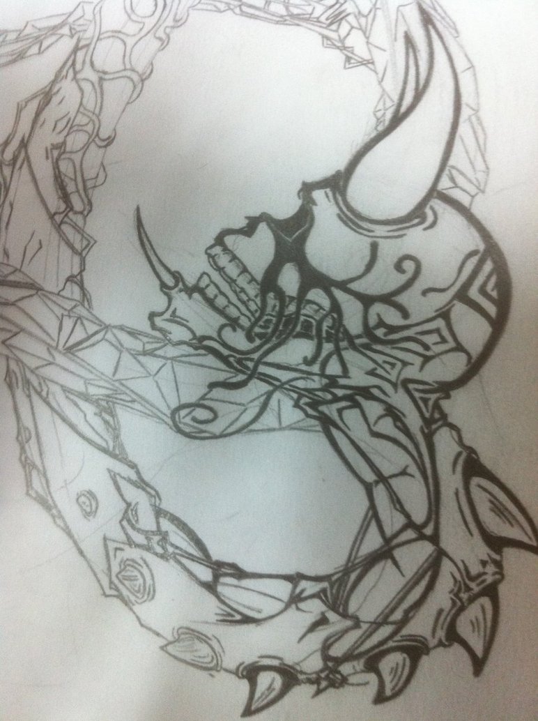 772x1034 Badass Demon Skull By Coasterface