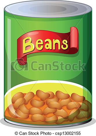 331x470 Illustration Of A Can Of Beans On A White Background Clipart