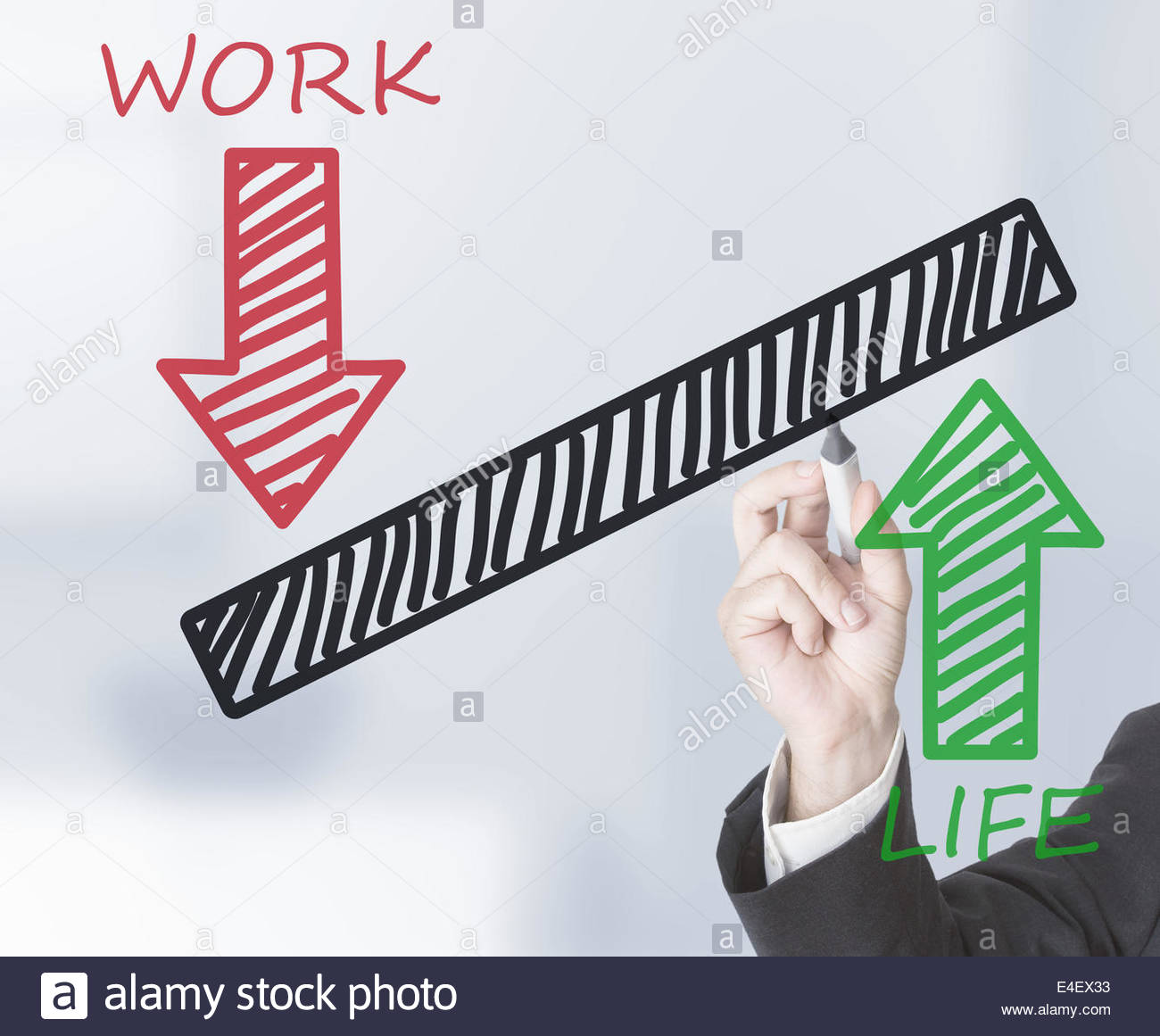 1300x1161 Businessman Drawing Life Work Balance Scale Stock Photo 71627895
