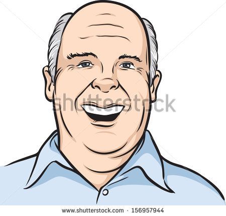 450x429 Vector Illustration Portrait Of A Smiling Bald Man. Easy Edit