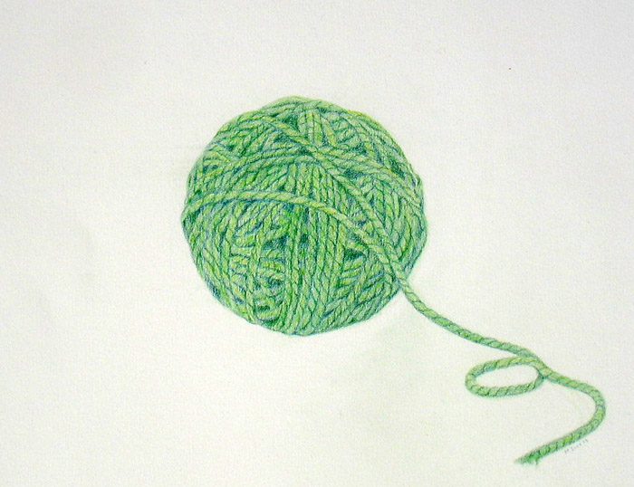700x538 Ball Of Green Yarn