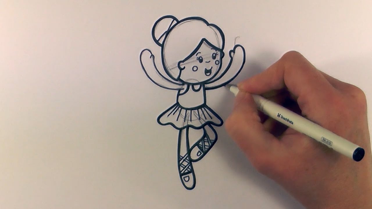 1280x720 How To Draw A Cartoon Ballerina