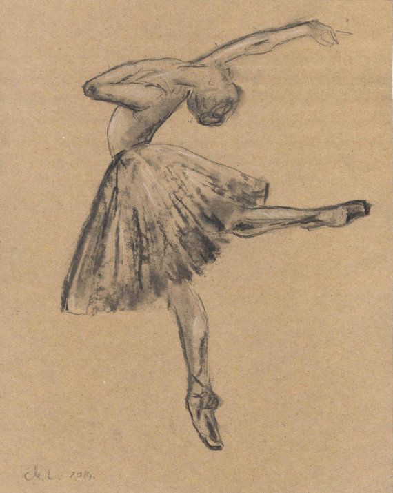 Ballerina Charcoal Drawing at GetDrawings | Free download