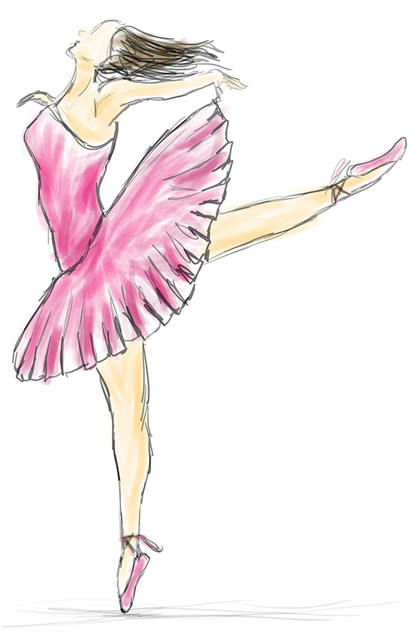 600x927 Ballerina Drawing On Behance