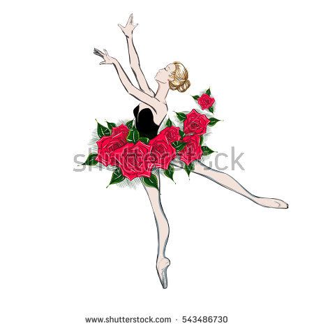450x470 Free Hand Drawing Of A Ballerina. Vector Illustration Of A Ballet