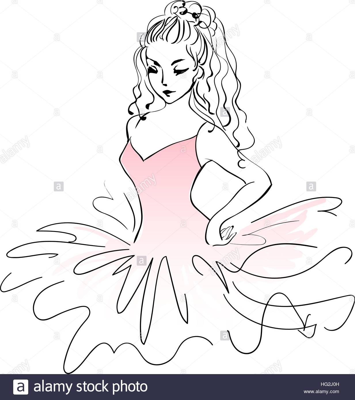 1233x1390 Sketch Of Ballerina. Expressive Performance Girl Ballet Drawing