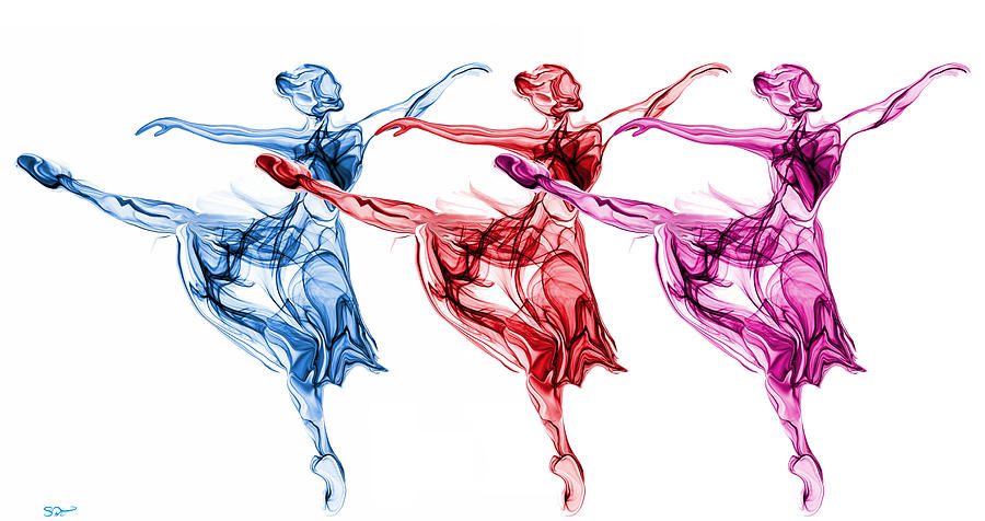 900x476 Three Pretty Ballerinas Digital Art By Abstract Angel Artist Stephen K