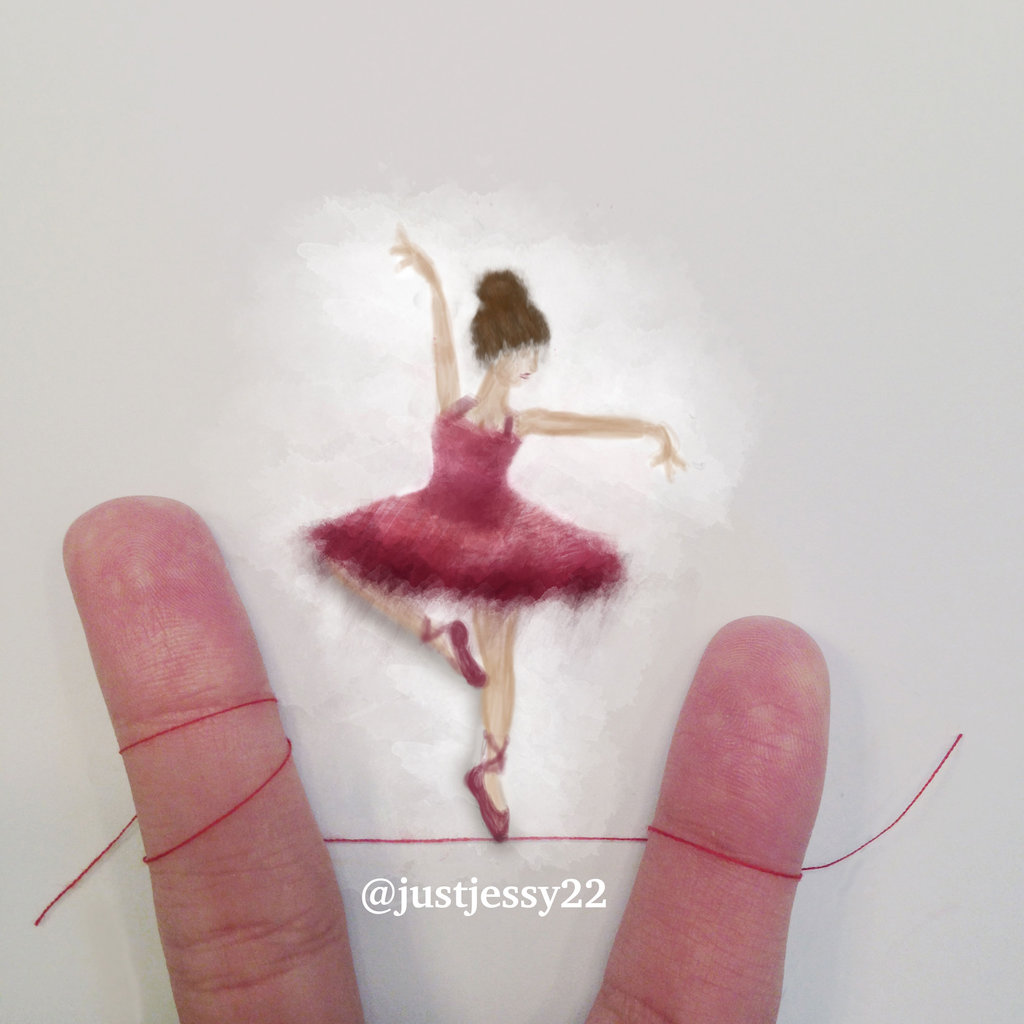1024x1024 Tiny Ballerina Drawing By Jessyg22