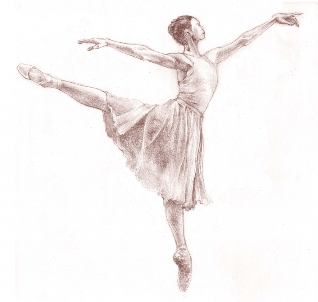 1024x970 Pencil Sketches Of Ballerinas Drawing Of Ballet Dancer