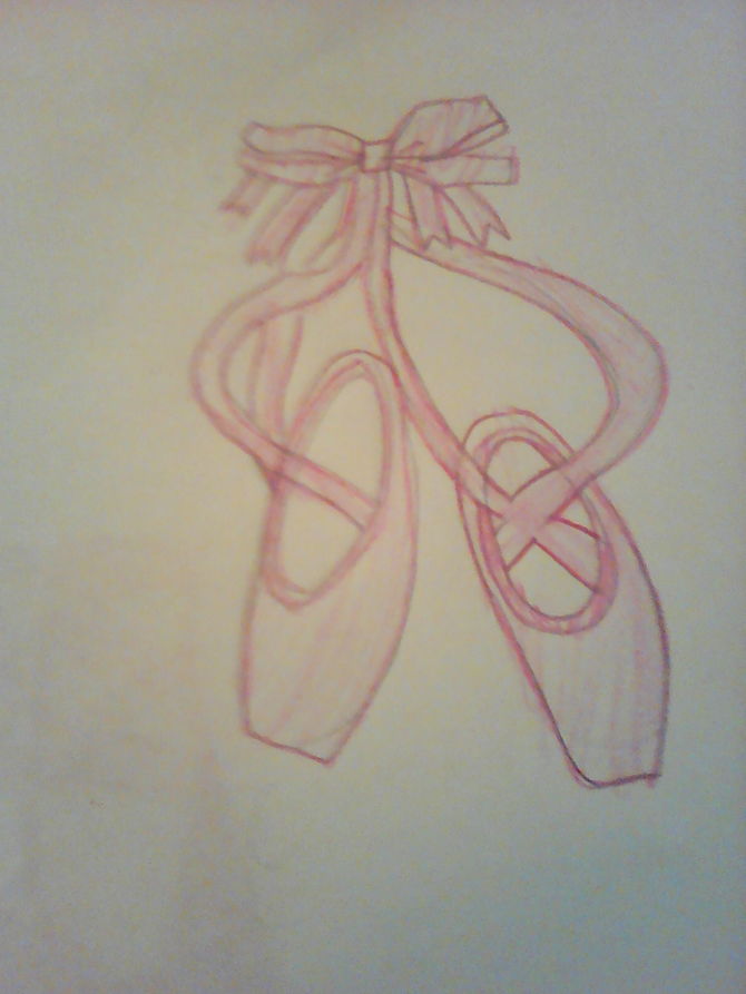 670x893 2 Easy Ways To Draw Ballet Slippers (With Pictures)