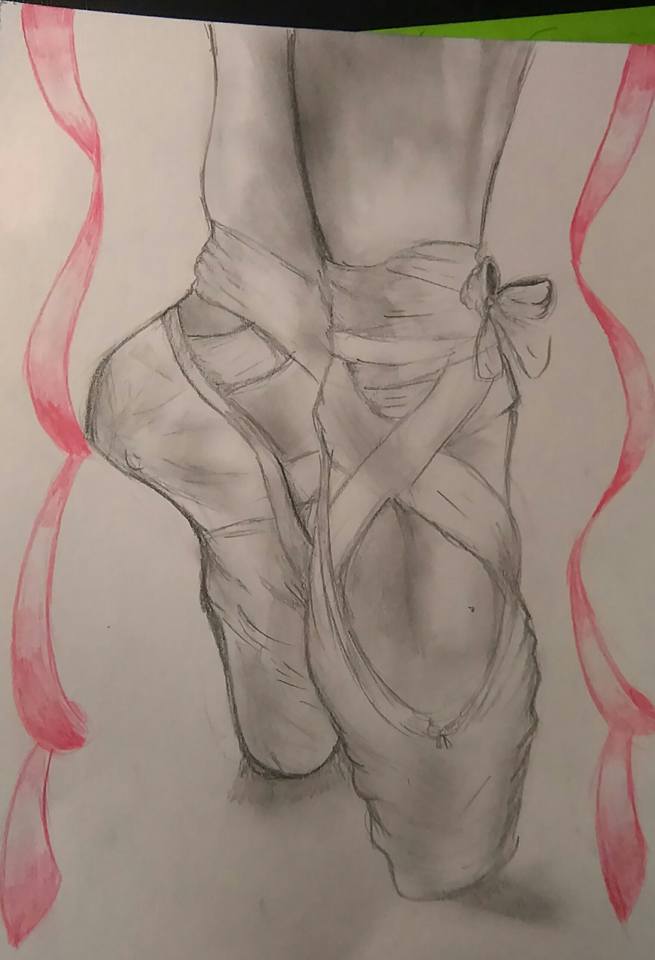 655x960 Ballet Shoes Drawing By Master Bleu