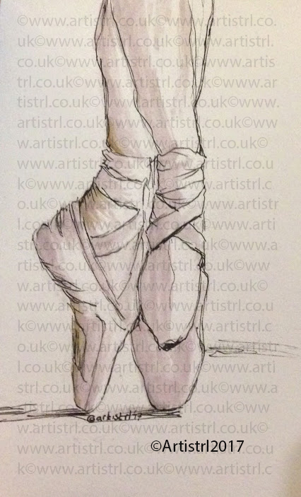 426x703 Pen And Paint Ballet Shoes Sketch Commish Artify! An Online