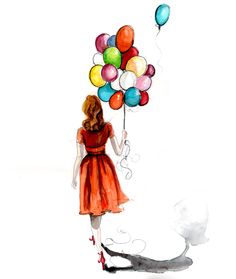 236x279 Drawing Of A Girl With A Balloon