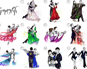 340x270 Ballroom Dance Art Etsy