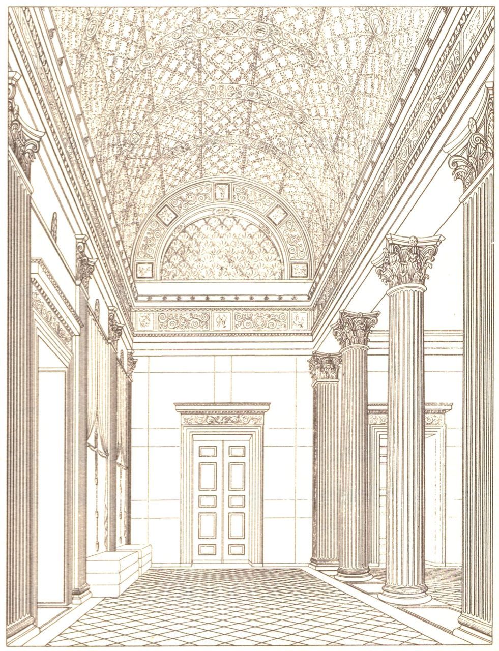 981x1280 Schinkel's Interior Drawing Of The Ballroom