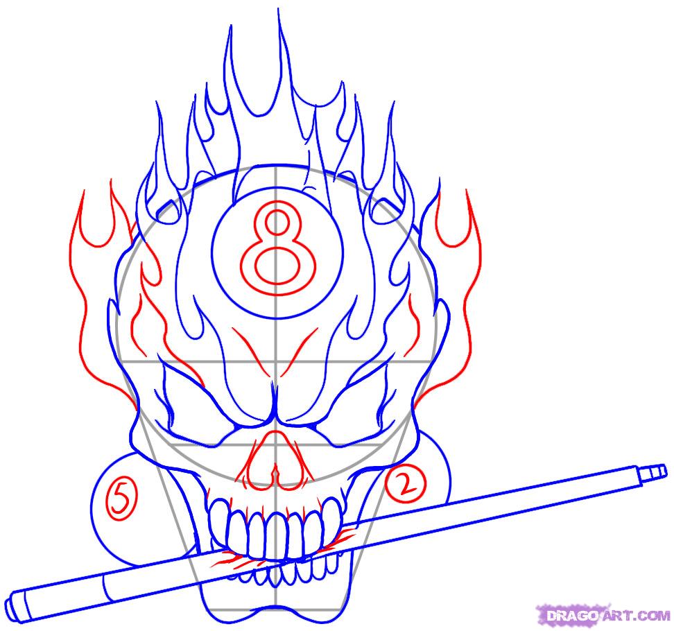 972x910 Pool Balls Drawing