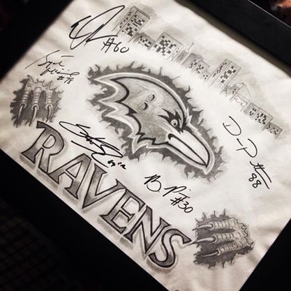 417x417 Signed Ravens Drawing