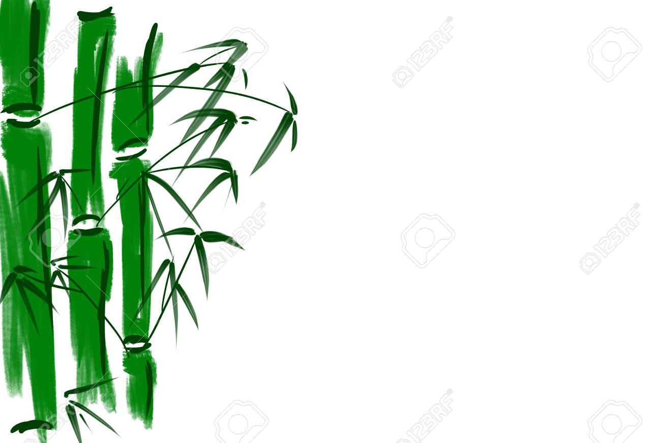 1300x872 Bamboo Drawing Background Stock Photo, Picture And Royalty Free
