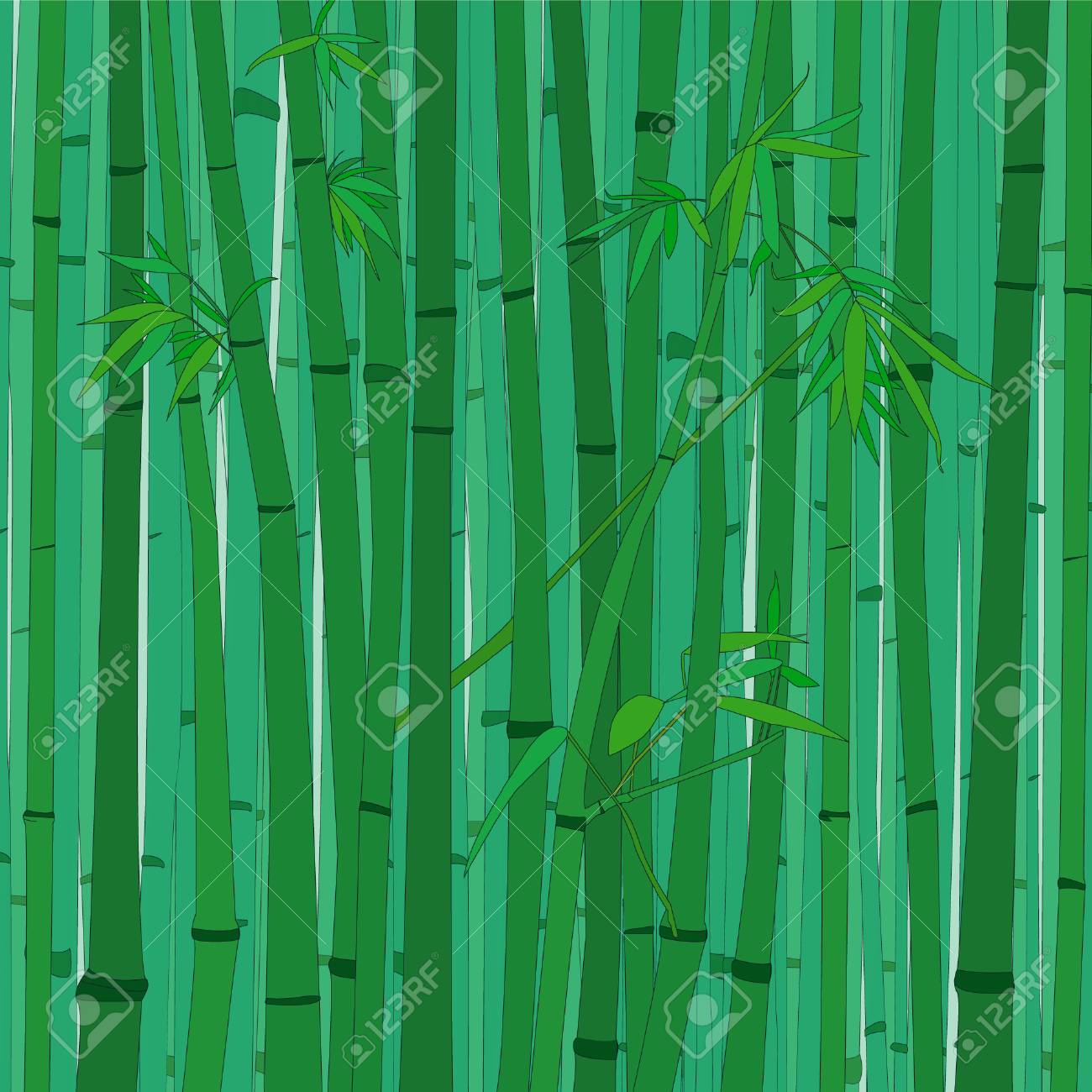 1300x1300 Vector Drawing Of Bamboo Forest Royalty Free Cliparts, Vectors