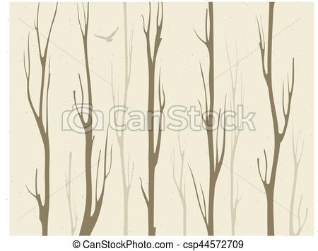 450x355 Dry Branches Of Bamboo Trees With Bird Vector Clipart