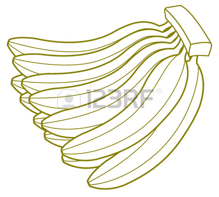 450x404 Bunch Of Bananas Drawing Royalty Free Cliparts, Vectors, And Stock