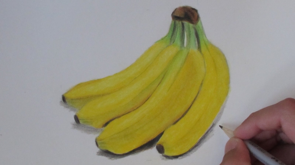 1024x575 How To Draw A Banana Realistic Banana Speed Drawing Youtube