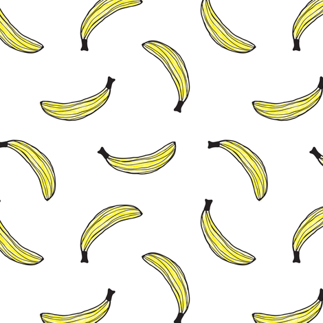 470x470 Banana Drawing Toss Fabric