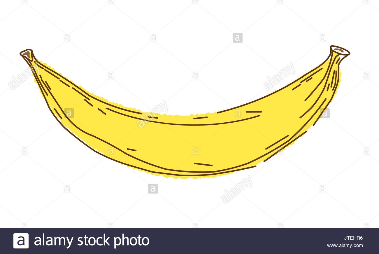 1300x870 Cute Banana Hand Drawn Drawing Hand Style Drawn Stock Photos