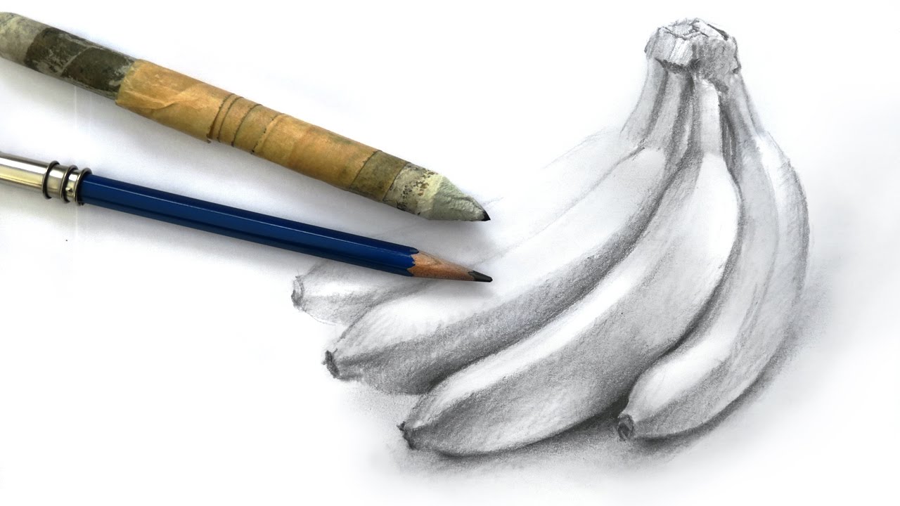 1280x720 How To Draw A Bunch Of Bananas With Pencil