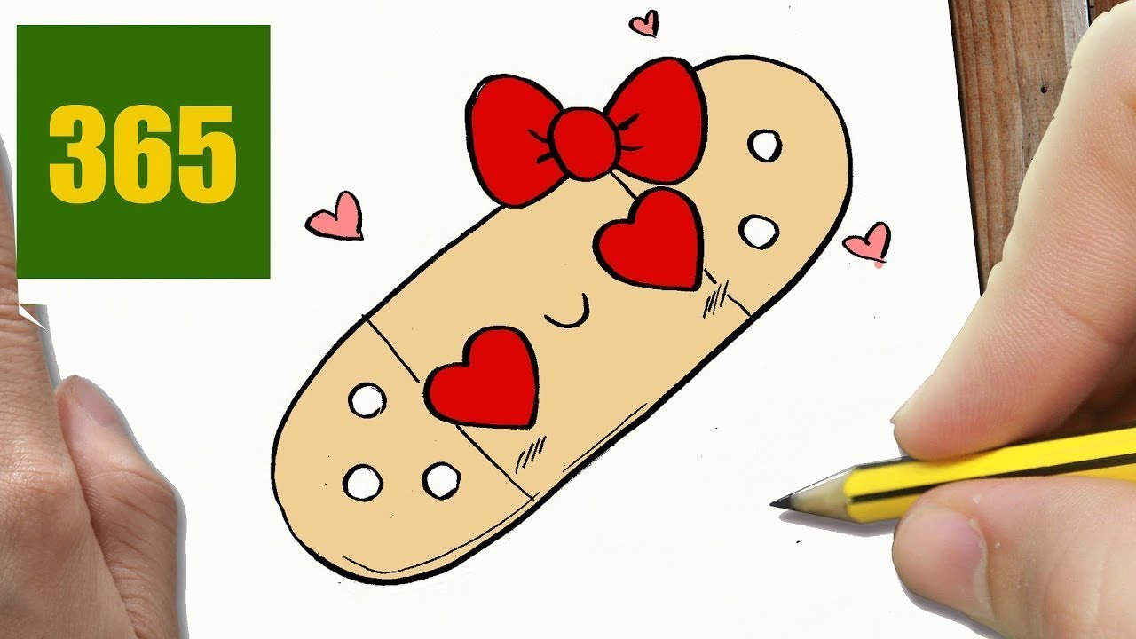 1280x720 How To Draw A Band Aid In Love Cute, Easy Step By Step Drawing