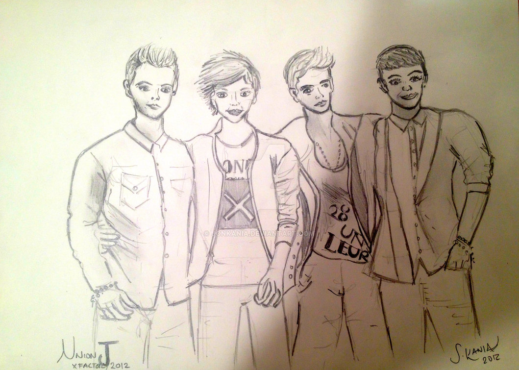 1059x755 Union J X Factor Band Drawing By Jonkania