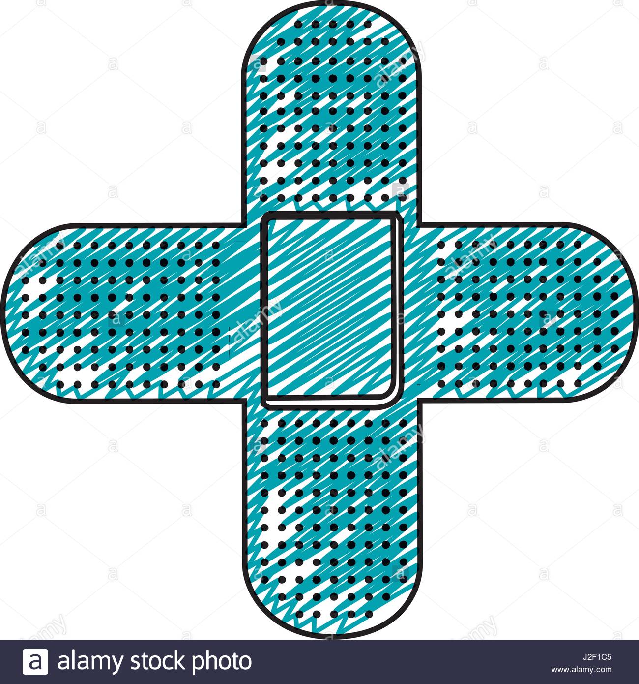 1300x1390 Color Pencil Drawing Of Band Aid In Shape Of Cross Stock Vector