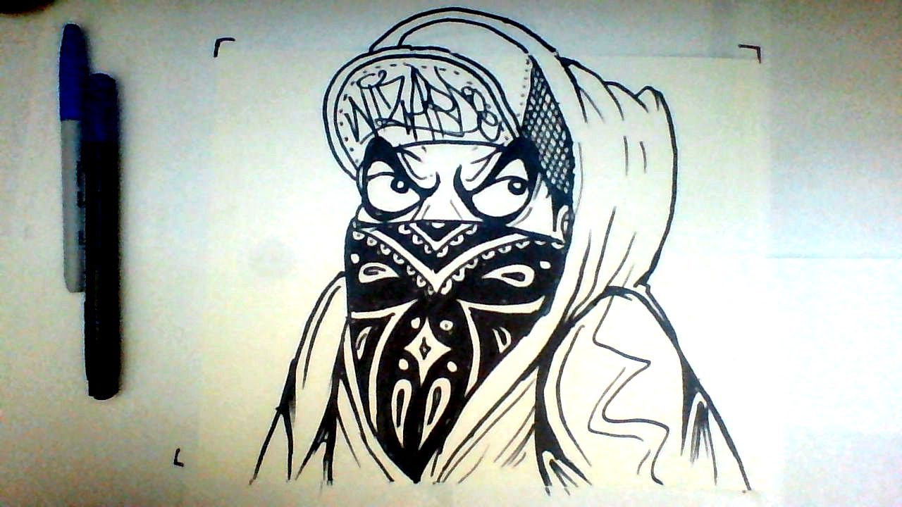 1280x720 How To Draw A Graffiti Character With A Bandana