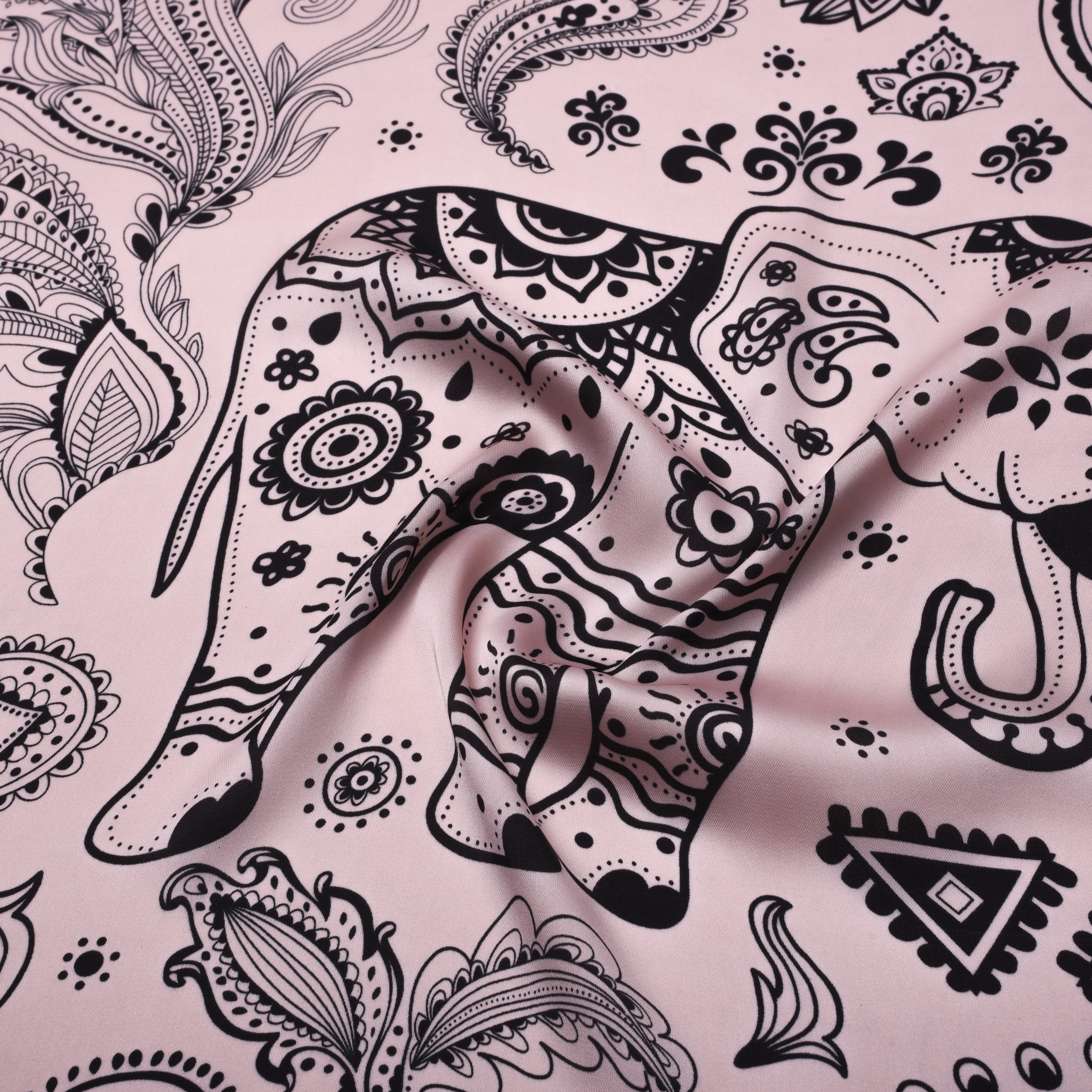 4016x4016 7575cm Silk Feeling Square Scarf Women Animal Elephent Pattern