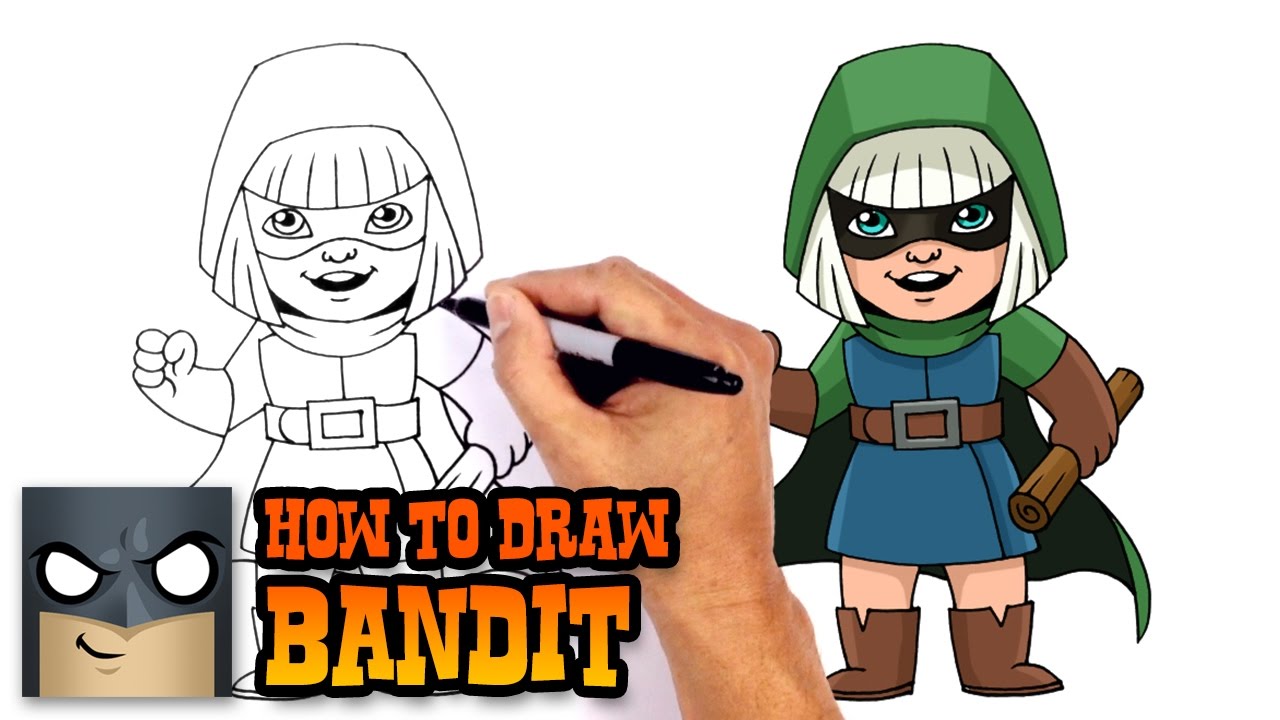1280x720 How To Draw Bandit Clash Royale