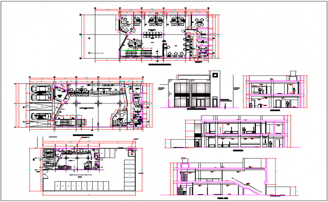 650x400 Building Plan Detail View Dwg File