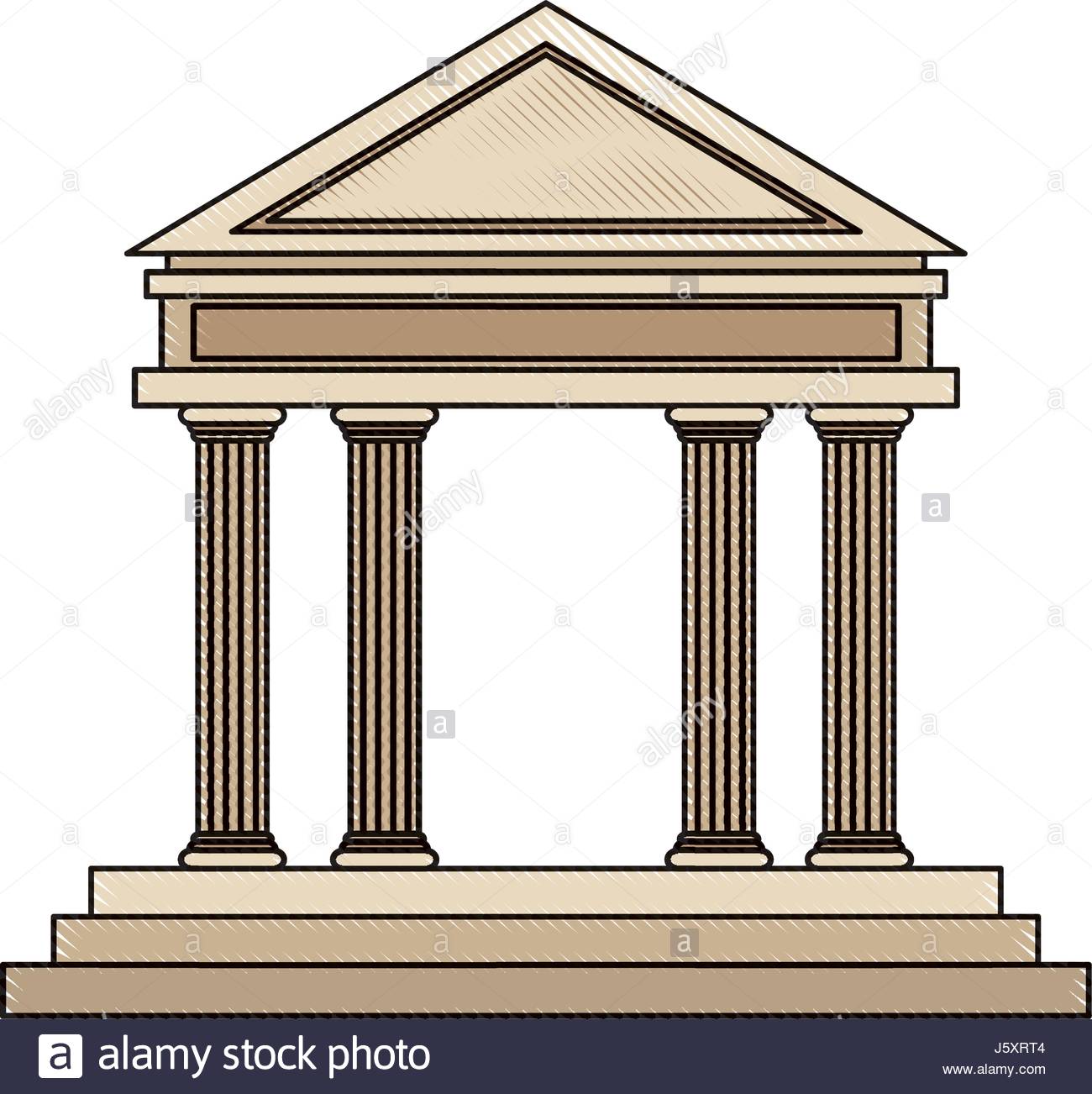 1300x1302 Drawing Bank Building Facade Financial Investment Stock Vector Art