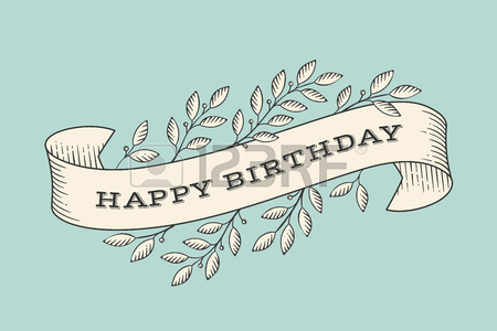 450x300 Greeting Card With Inscription Welcome Back. Old Vintage Ribbon