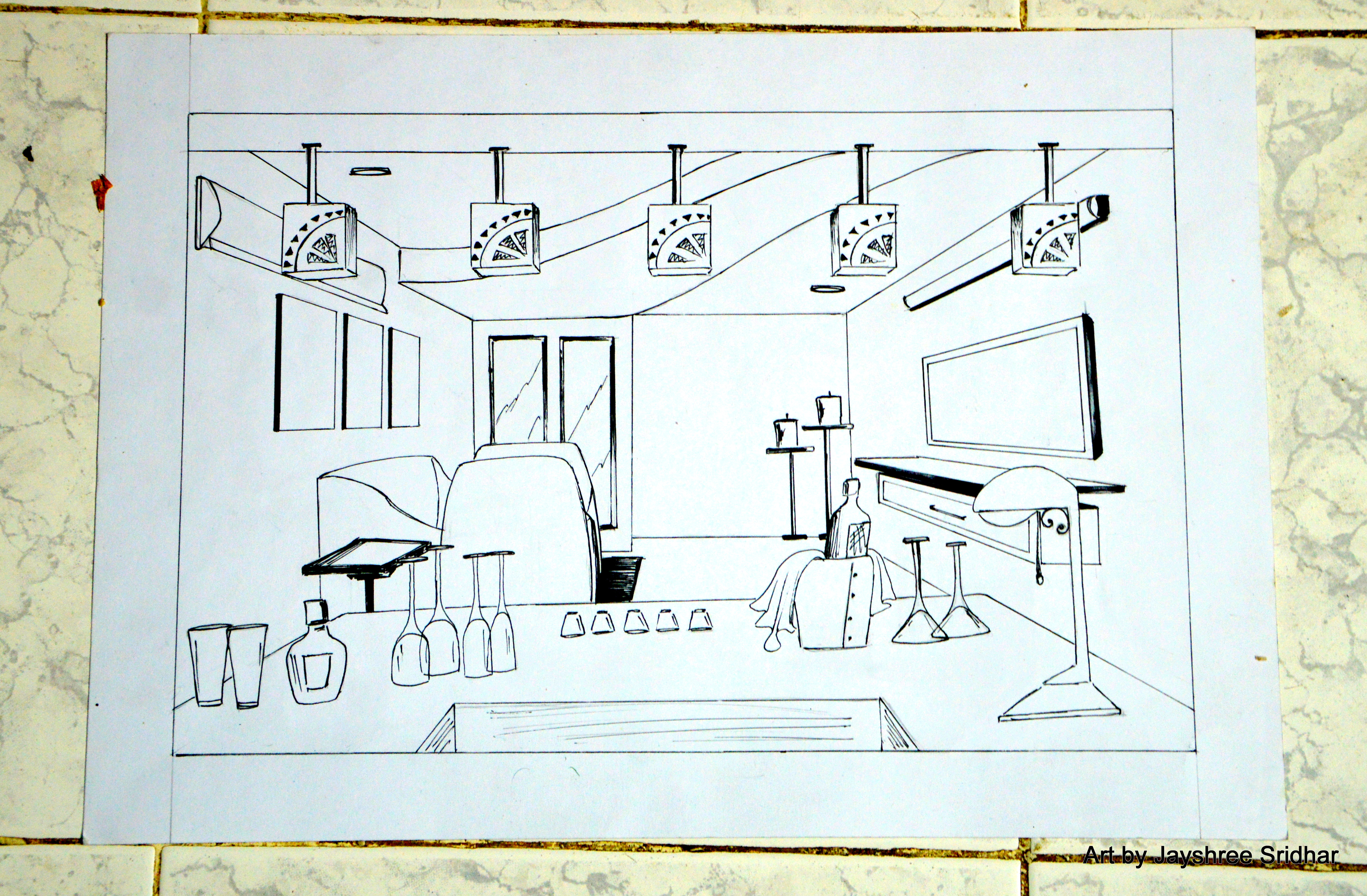 4030x2641 One Point Perspective Art Wardrobe