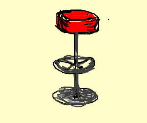 300x250 Red Bar Stool