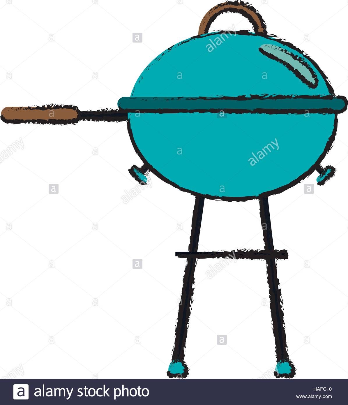 1195x1390 Drawing Grill Barbecue Kettle Food Camping Stock Vector Art