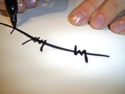 400x300 Faux Barbed Wire For Scrap Book Pages How To Draw .coolio