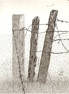 Barbed Wire Fence Drawing at GetDrawings | Free download
