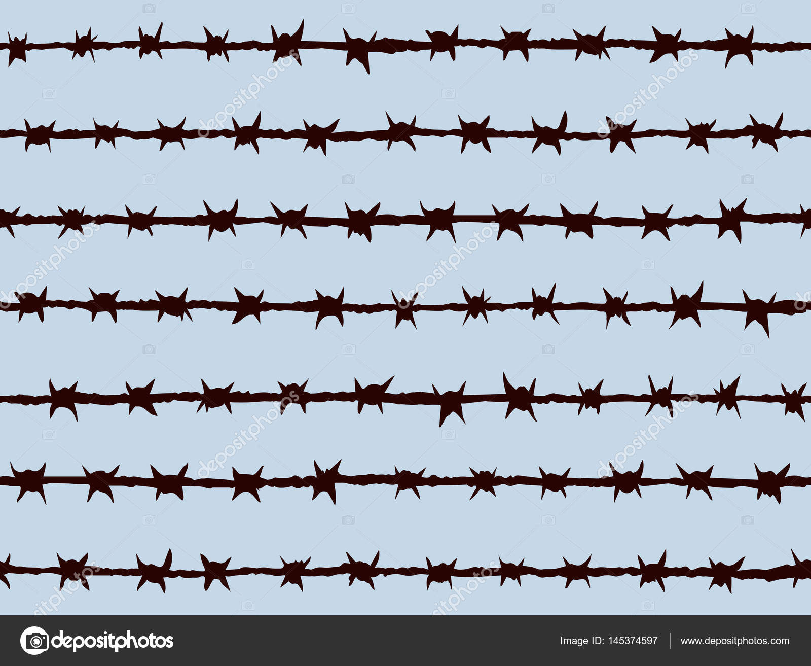 1600x1313 Barbed Wire. Vector Drawing Stock Vector Marinka
