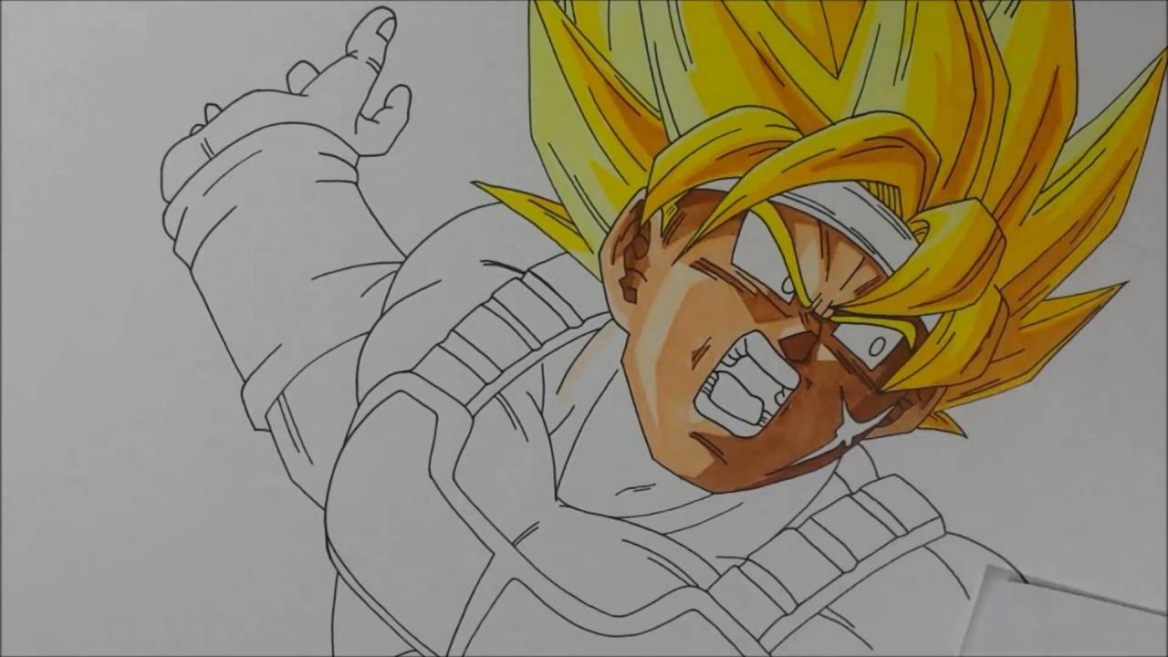 1280x720 Drawing Bardock Super Saiyan