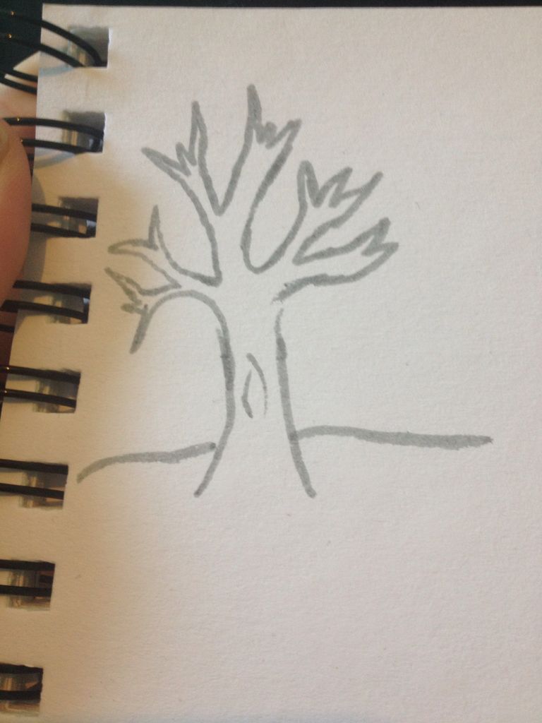 768x1024 How To Draw A Bare Tree 5 Steps