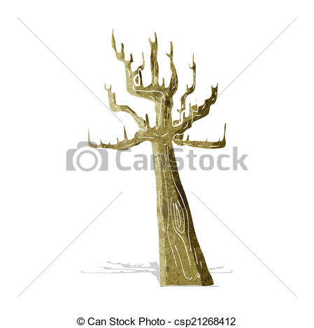 449x470 Old Bare Tree Cartoon Vector Clip Art