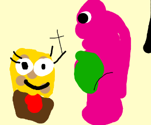 300x250 Spongebob And Barney Are Friends